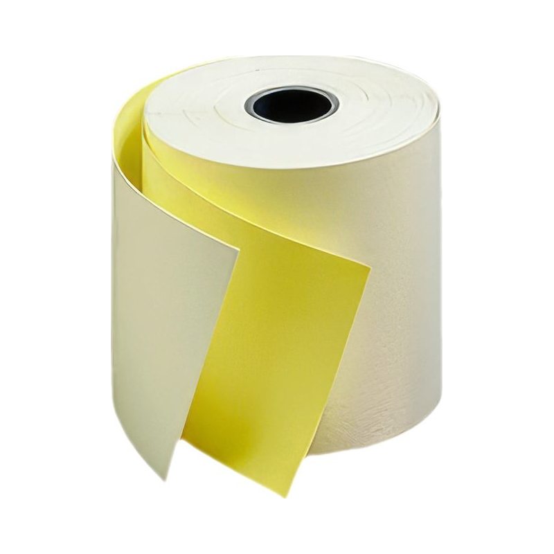 Two-ply carbonless register rolls